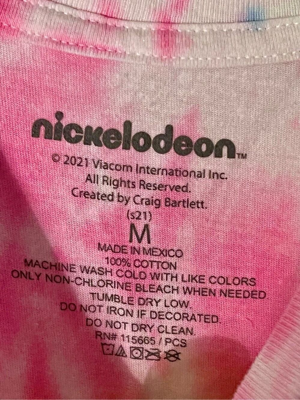 Nickelodeon 1990’s Themed Tye Dye Tshirt Graphic Print Size Medium - Picture 8 of 10
